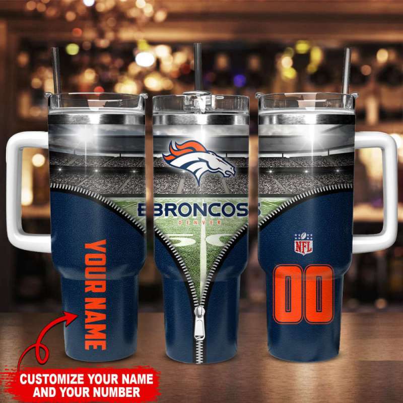 Denver Broncos NFL 40oz Stanley Tumbler Gift for Fans - Image 2