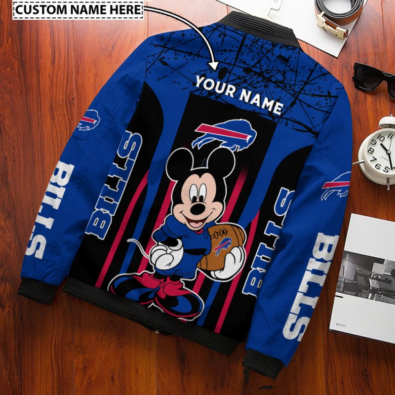 Buffalo Bills Personalized Bomber Jacket - Back View