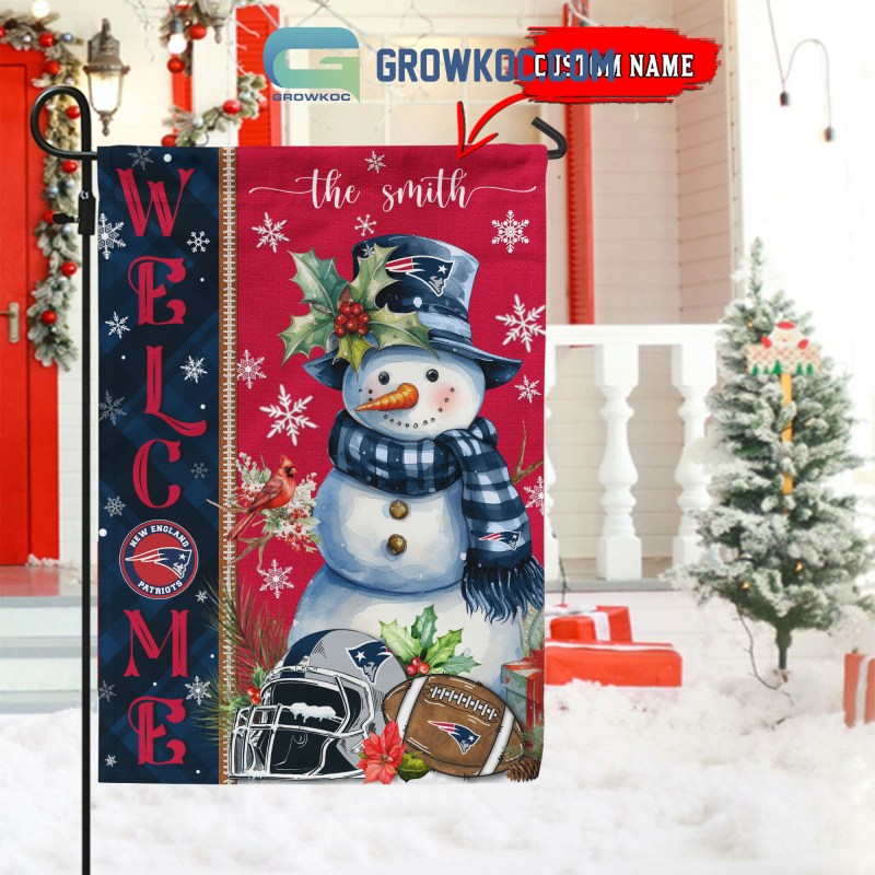 New England Patriots Christmas Flag Image 2