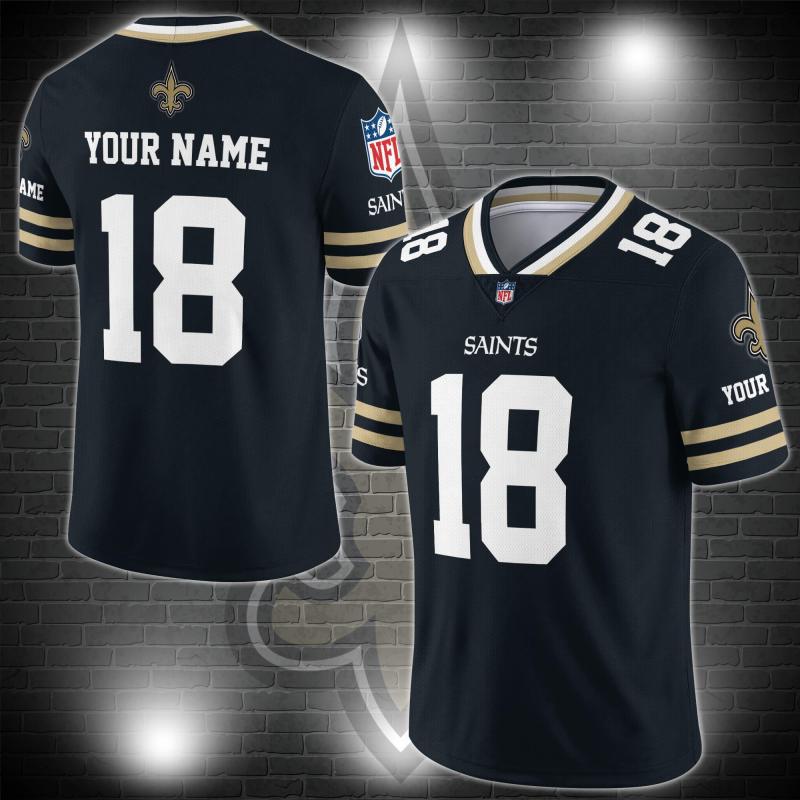 New Orleans Saints Personalized V-neck Football Jersey - Image 1