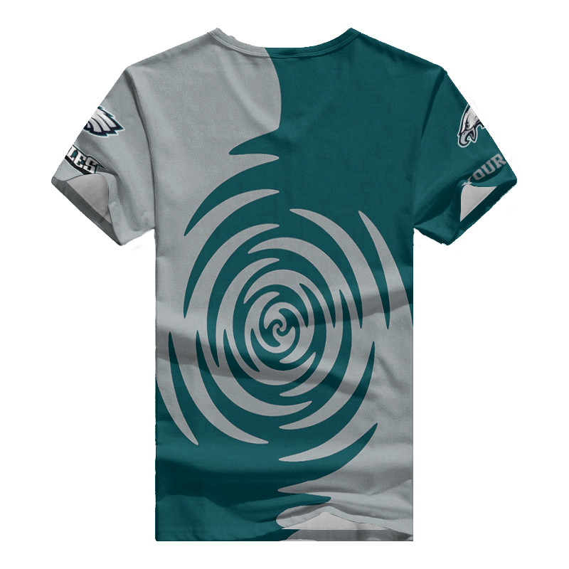Philadelphia Eagles Personalized V-Neck Women T-Shirt Back View