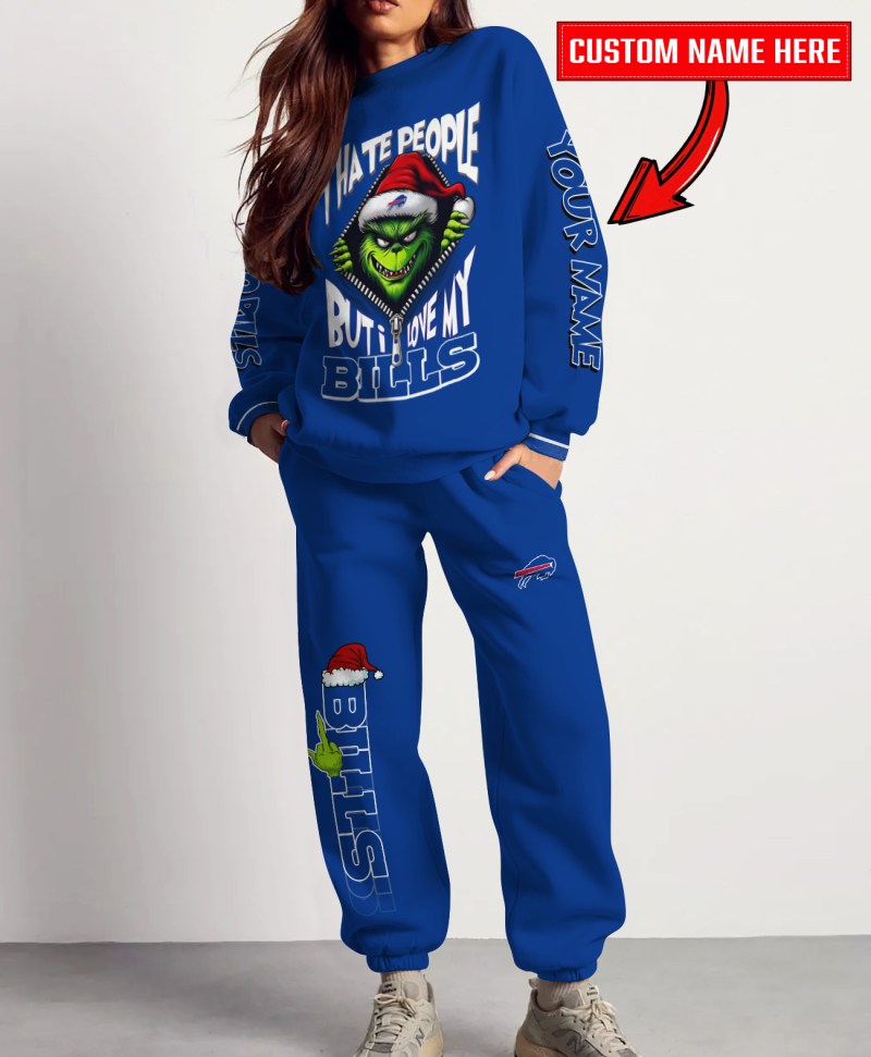 Buffalo Bills Combo Unisex Sweatshirt and Sweatpants Christmas Collection