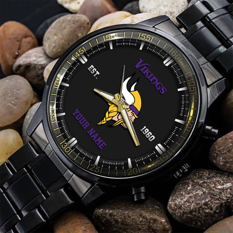 Minnesota Vikings Black Fashion Watch