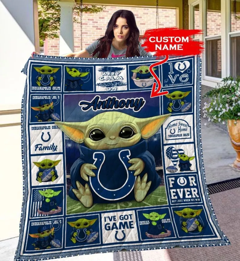 Indianapolis Colts Personalized Premium Quilt Size Chart