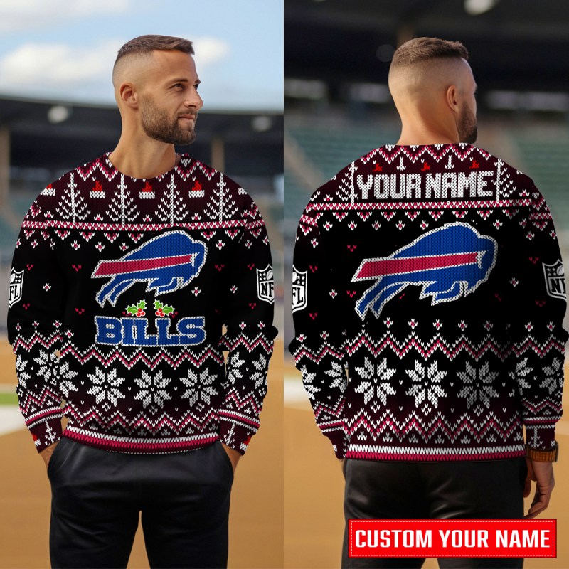 Buffalo Bills Ugly Christmas Sweater Outdoor