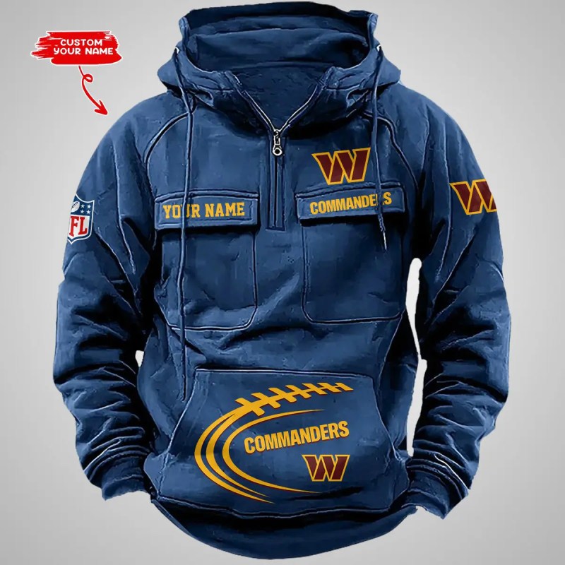 Washington Commanders Multi-Pockets Hoodie