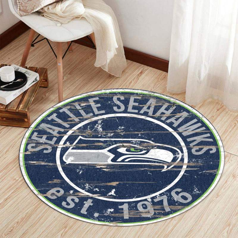 Seattle Seahawks Round Rug