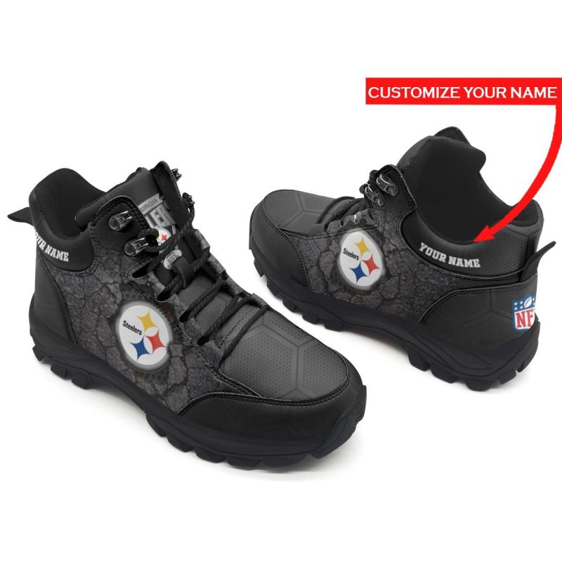Pittsburgh Steelers Personalized Hiking Shoes Side View