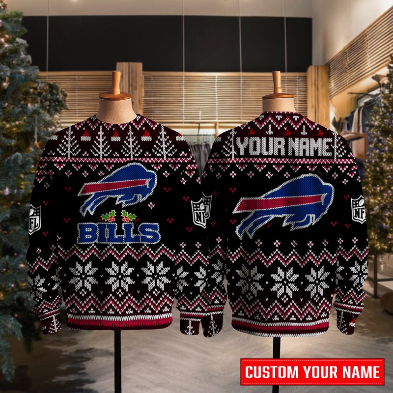 Full View Buffalo Bills Ugly Christmas Sweater