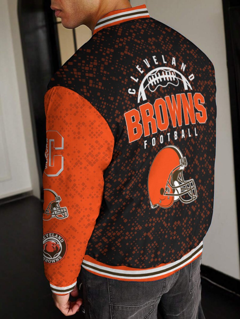 Cleveland Browns Varsity Jacket Back View