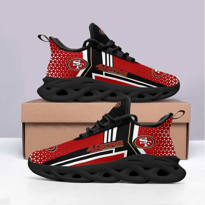 San Francisco 49ers Yezy Running Sneakers in Action