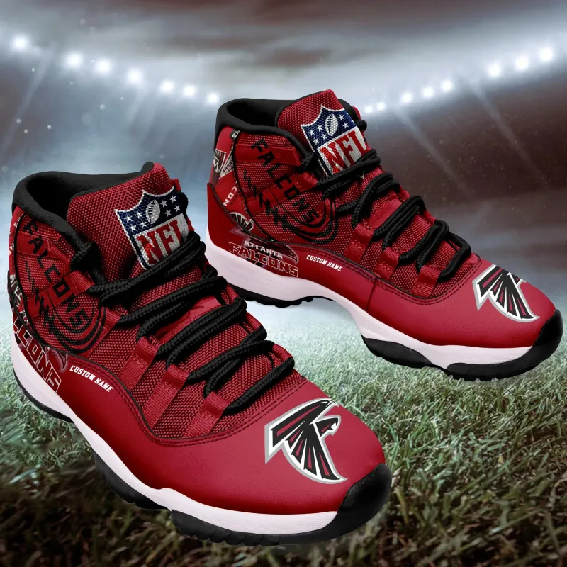 Atlanta Falcons Personalized AJD11 Sneakers View 2