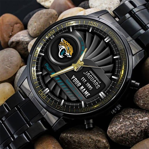 Stylish Black Stainless Steel Watch for Fans