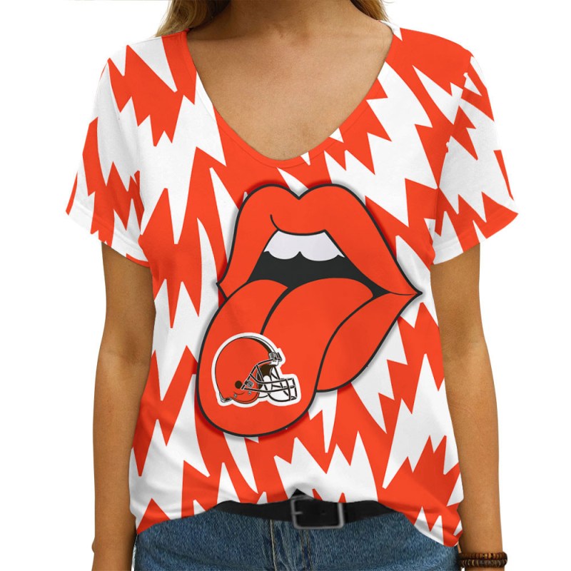 Cleveland Browns Summer V-Neck Women's T-Shirt