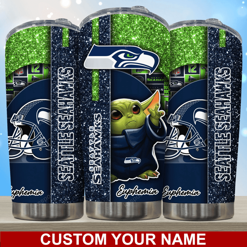 Seattle Seahawks Personalized Tumbler Image