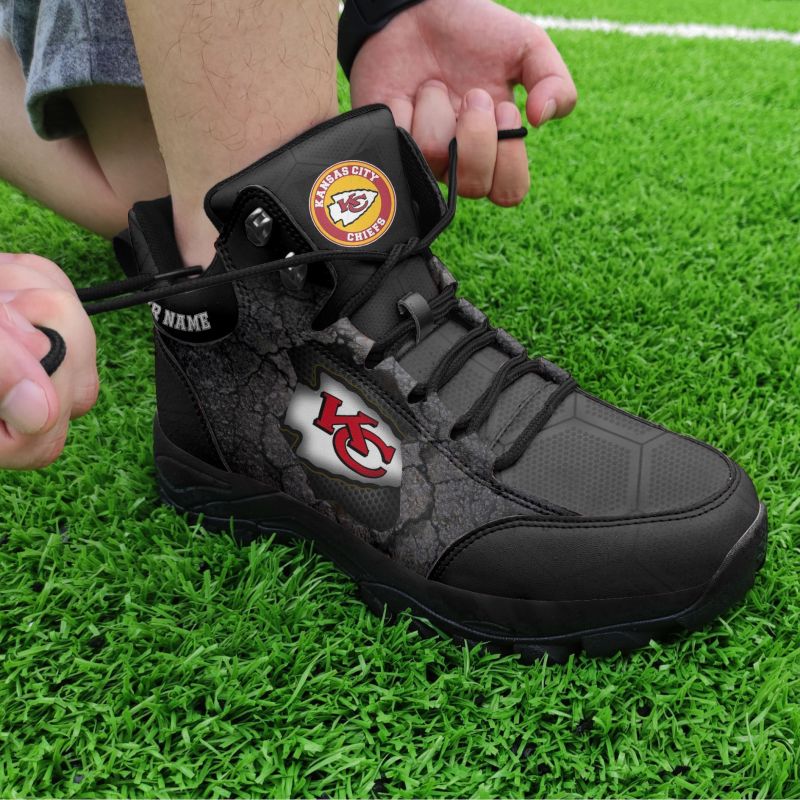 Kansas City Chiefs Hiking Shoes Side View
