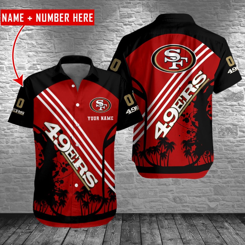 San Francisco 49ers Personalized Button Shirt Size Chart