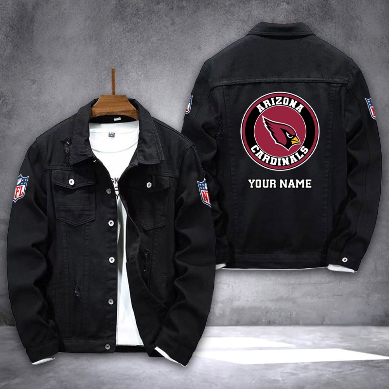 Arizona Cardinals Denim Jacket Back View