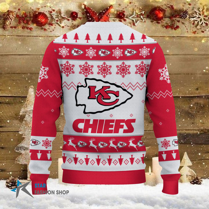 Kansas City Chiefs Ugly Christmas Sweater Back View