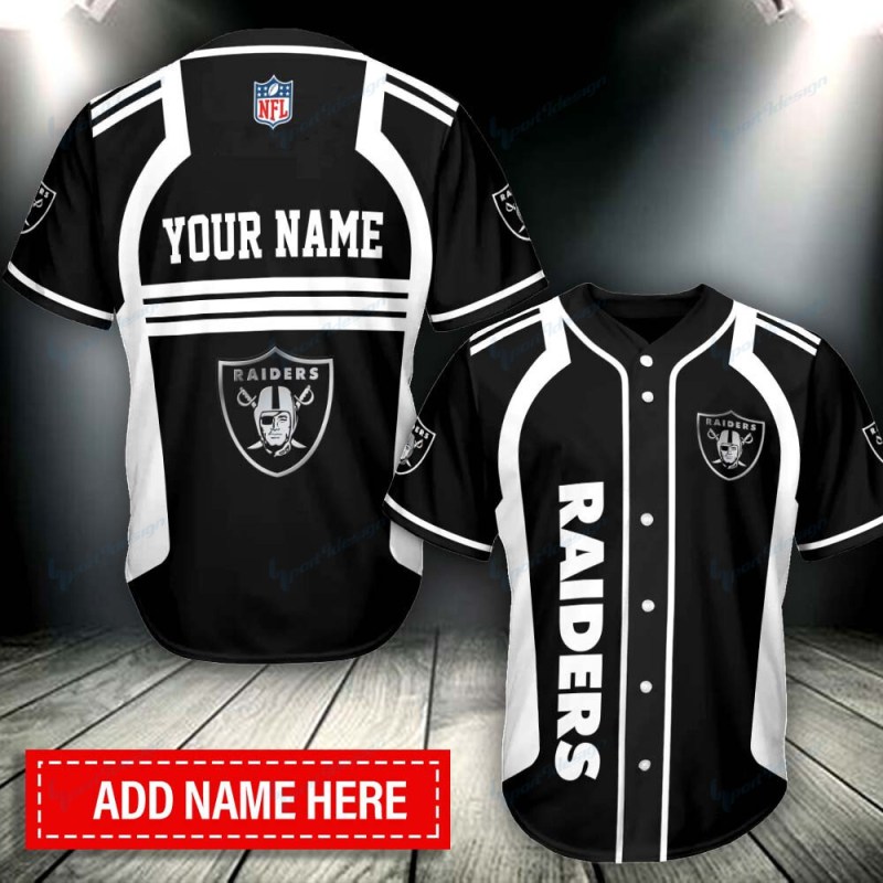 Las Vegas Raiders Personalized Baseball Jersey