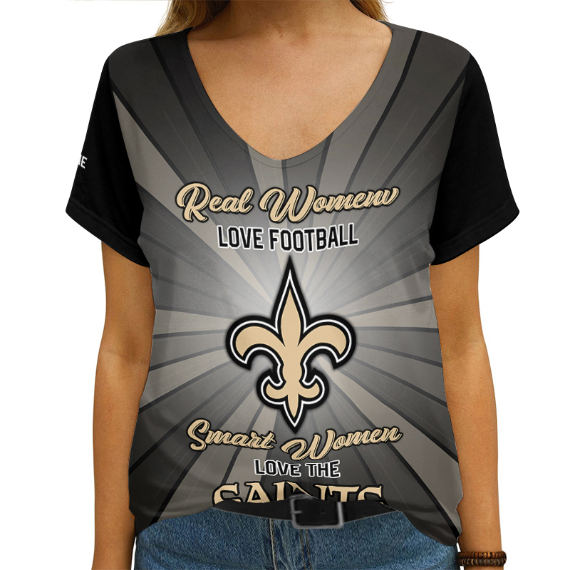 New Orleans Saints V-neck T-shirt - Image 2
