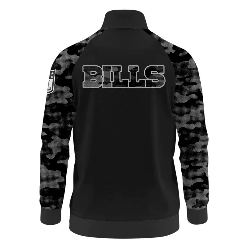 Buffalo Bills Premium Unisex Camo Stand Collar Jacket Image 3