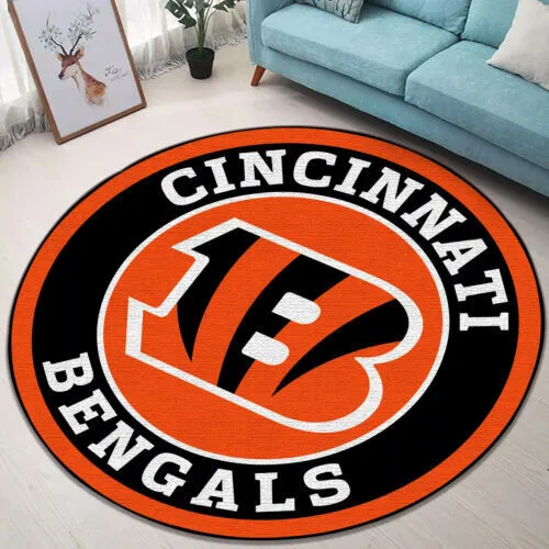 Cincinnati Bengals Round Rug 46, NFL Fan Gear, Sports Apparel