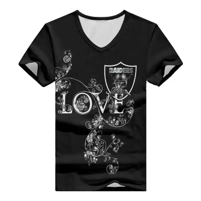 Stylish design of Las Vegas Raiders Women's V-neck T-shirt