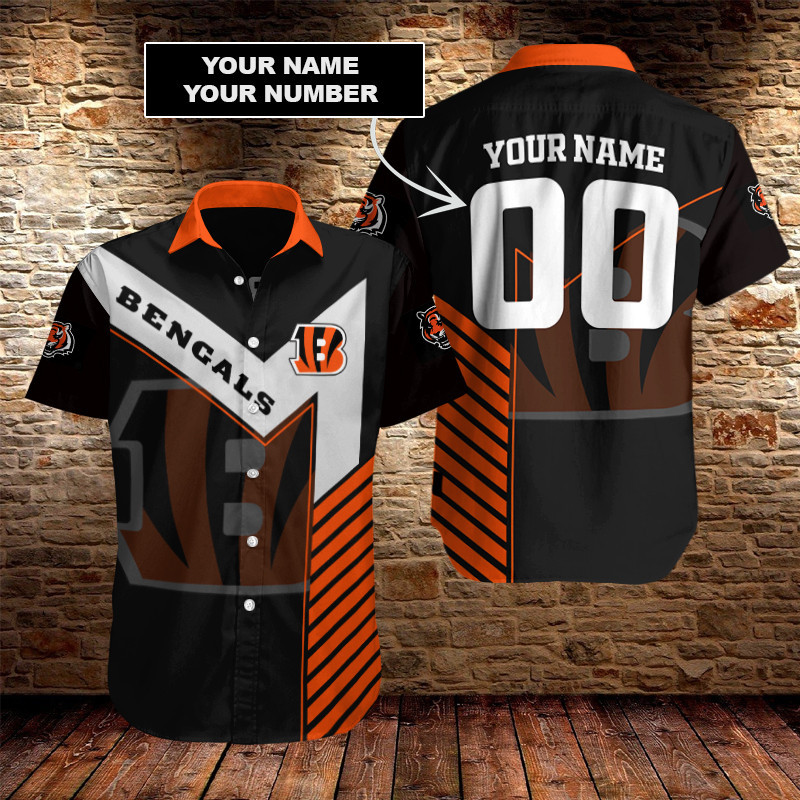 Cincinnati Bengals Personalized Button Shirt