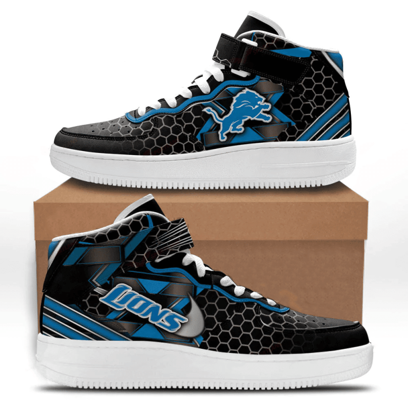 Detroit Lions High AF1 Sneakers Image 1
