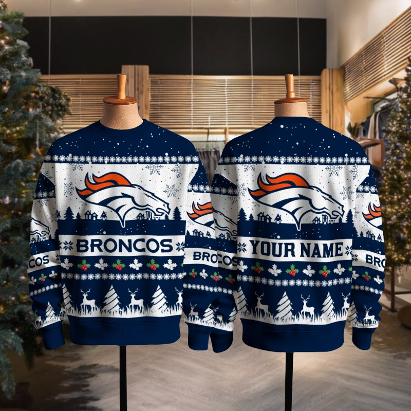 Denver Broncos Ugly Christmas Sweater - MK Full