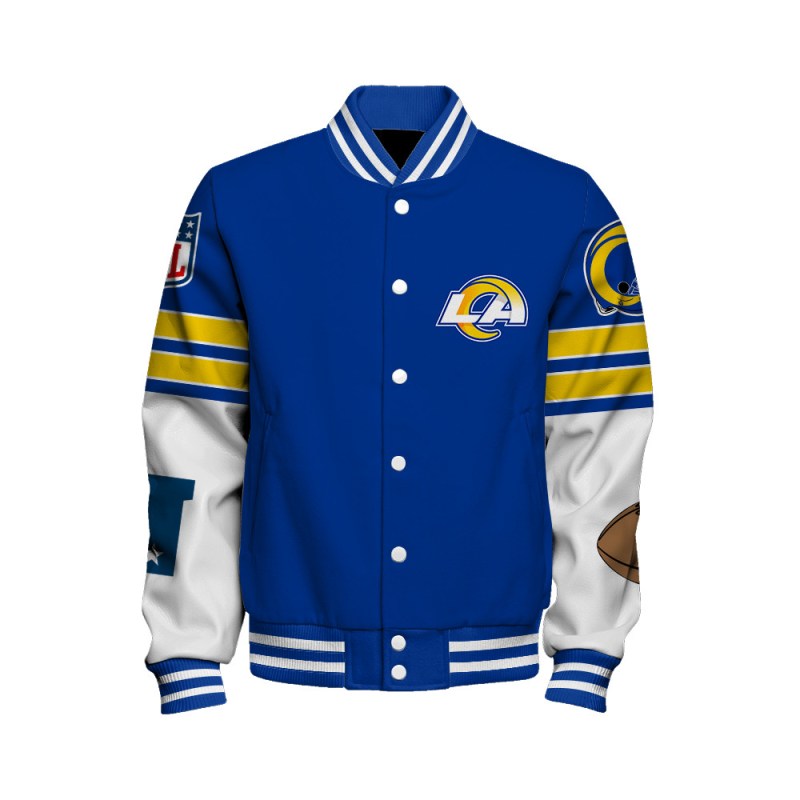 Los Angeles Rams Varsity Jacket Back View