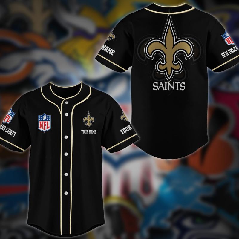 New Orleans Saints Personalized Baseball Jersey