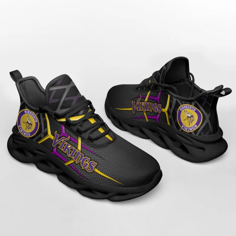 Minnesota Vikings Yezy Running Sneakers BB111 9 Minnesota Vikings Yezy Running Sneakers Back View