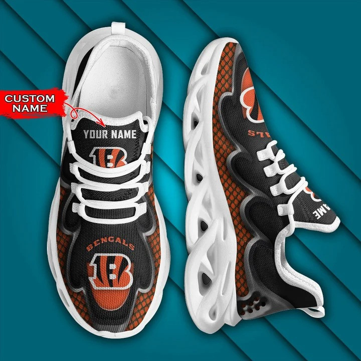 Cincinnati Bengals Personalized Yezy Sneakers Front View