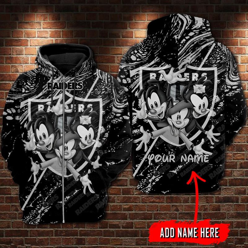 Las Vegas Raiders Personalized Hoodie Back View