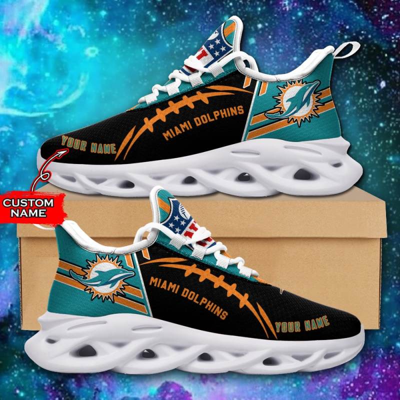 Miami Dolphins Personalized Yezy Running Sneakers