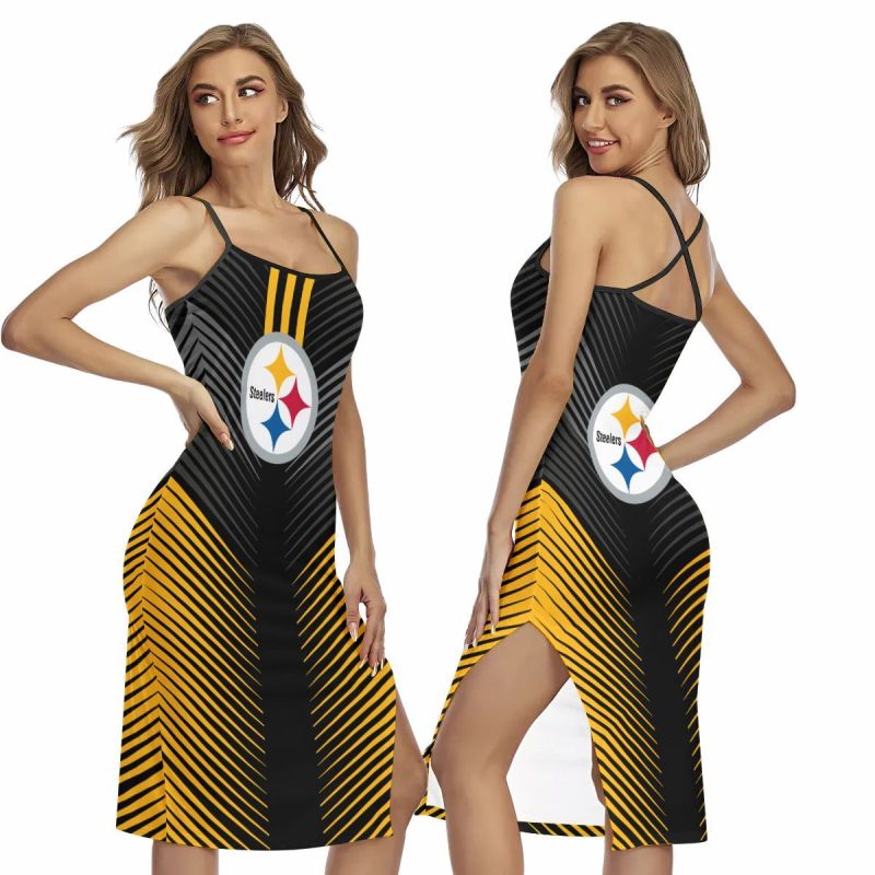 Pittsburgh Steelers Women's Back Cross Cami Dress