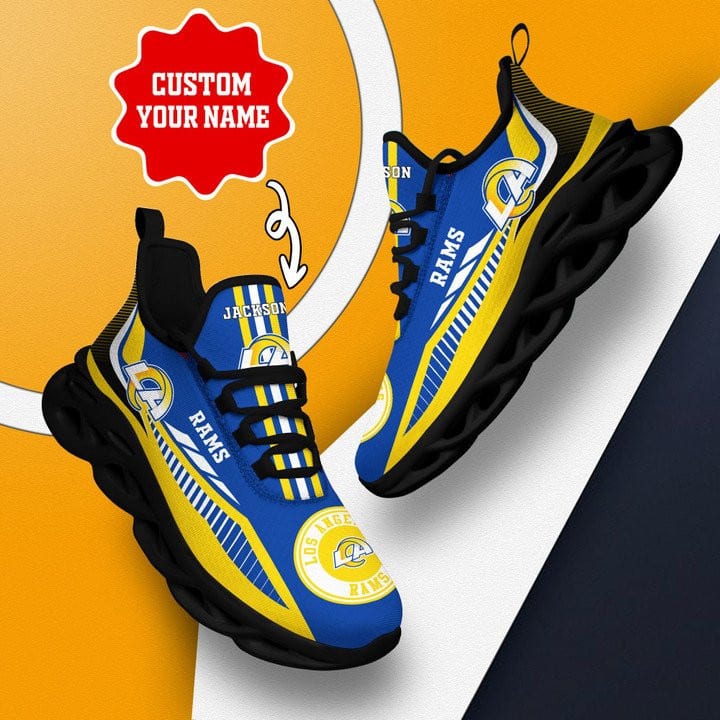 Los Angeles Rams Personalized Yezy Running Sneakers