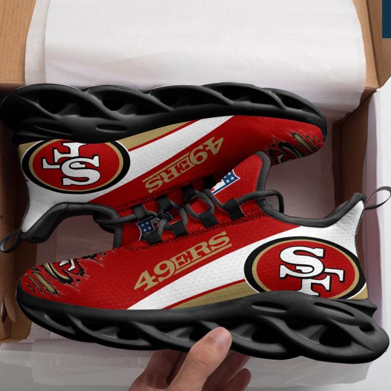 San Francisco 49ers Yezy Running Sneakers Top View
