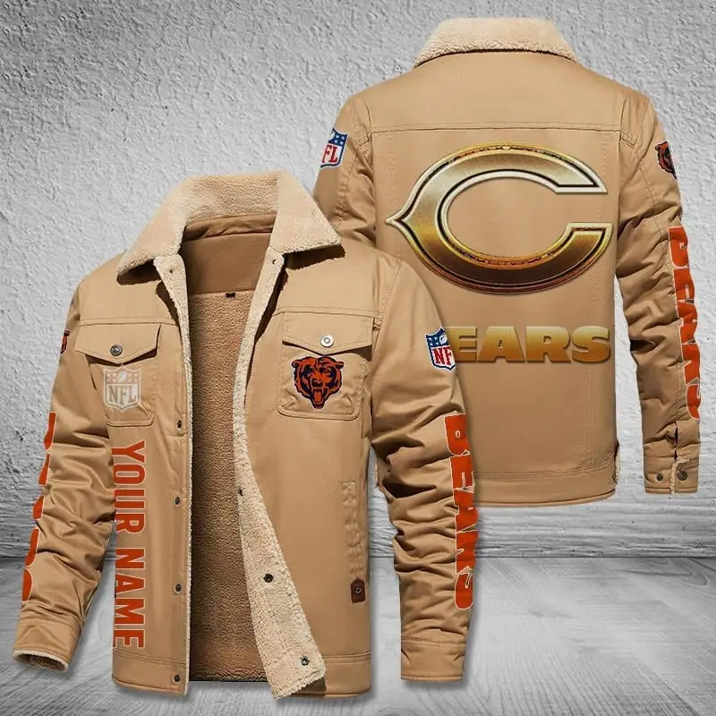 Chicago Bears Personalized Jacket - Back View