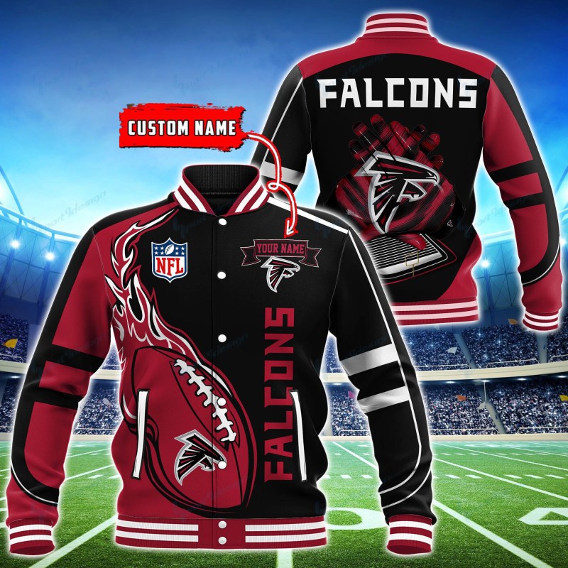 Atlanta Falcons Personalized Baseball Jacket