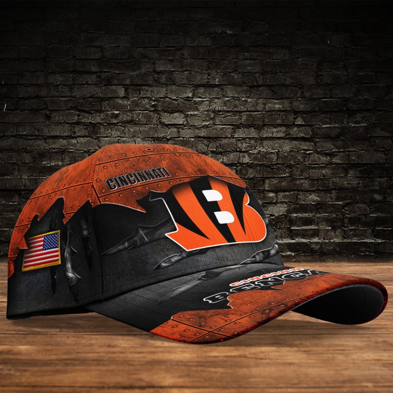 Cincinnati Bengals Personalized Classic Cap Side View