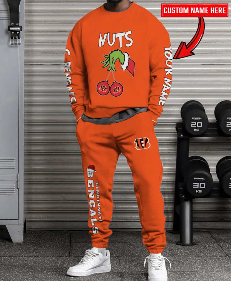 Cincinnati Bengals Ugly Christmas Sweater and Sweatpants Set