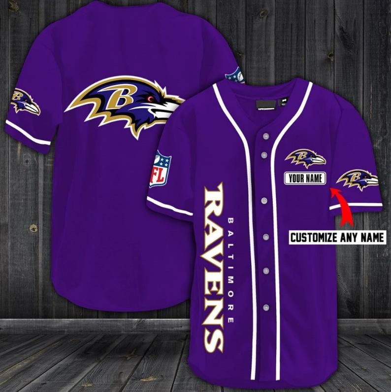 Baltimore Ravens Personalized Baseball Jersey