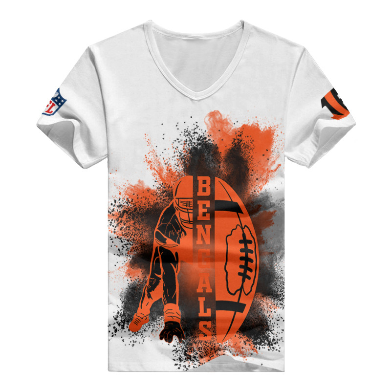 Cincinnati Bengals Summer V-neck Women T-shirt