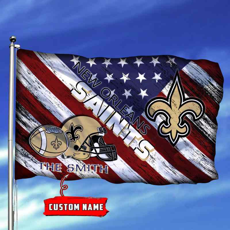 New Orleans Saints Personalized Flag