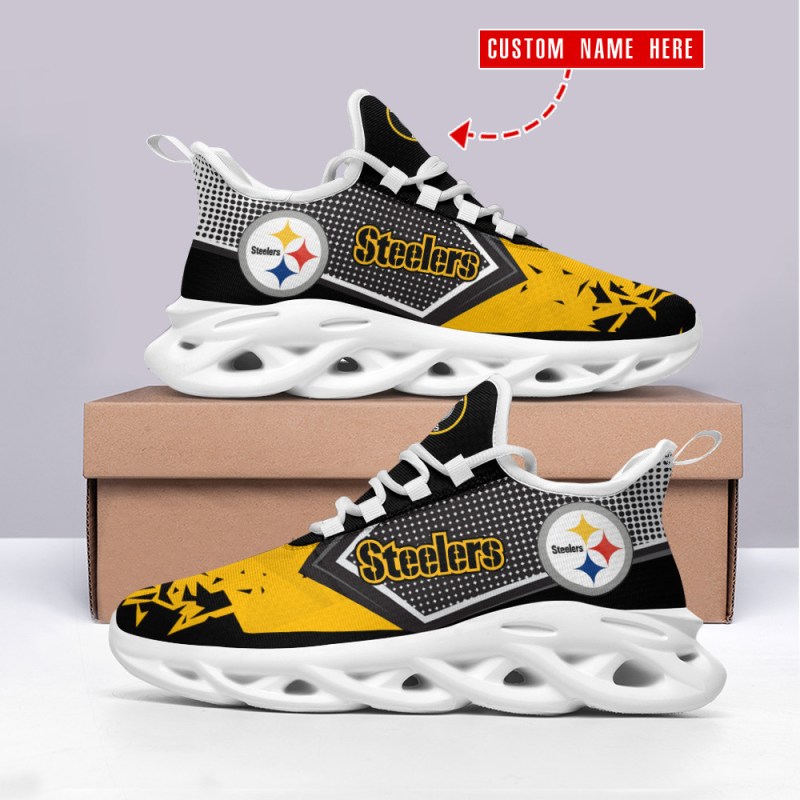Pittsburgh Steelers Personalized Yezy Running Sneakers Detail