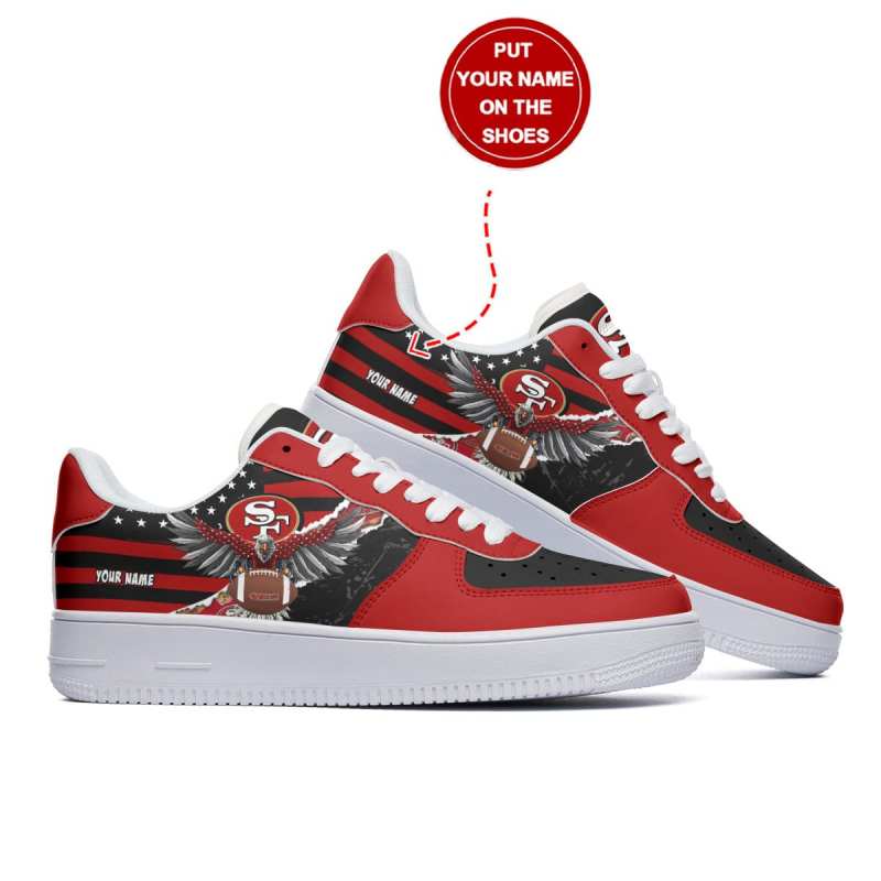 San Francisco 49ers AF1 Shoes Side View