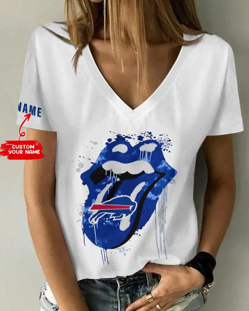 Buffalo Bills Personalized V-neck T-shirt